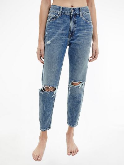 Calvin Klein Ruhák HU325978 | Calvin Klein Mom Női Farmernadrág Kék